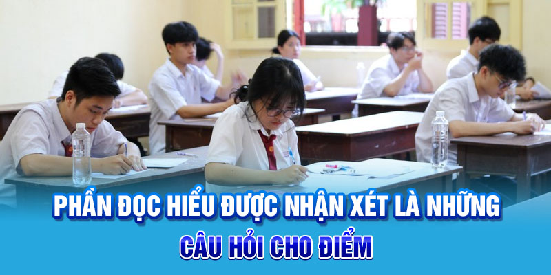 Phần đọc hiểu được nhận xét là những câu hỏi cho điểm